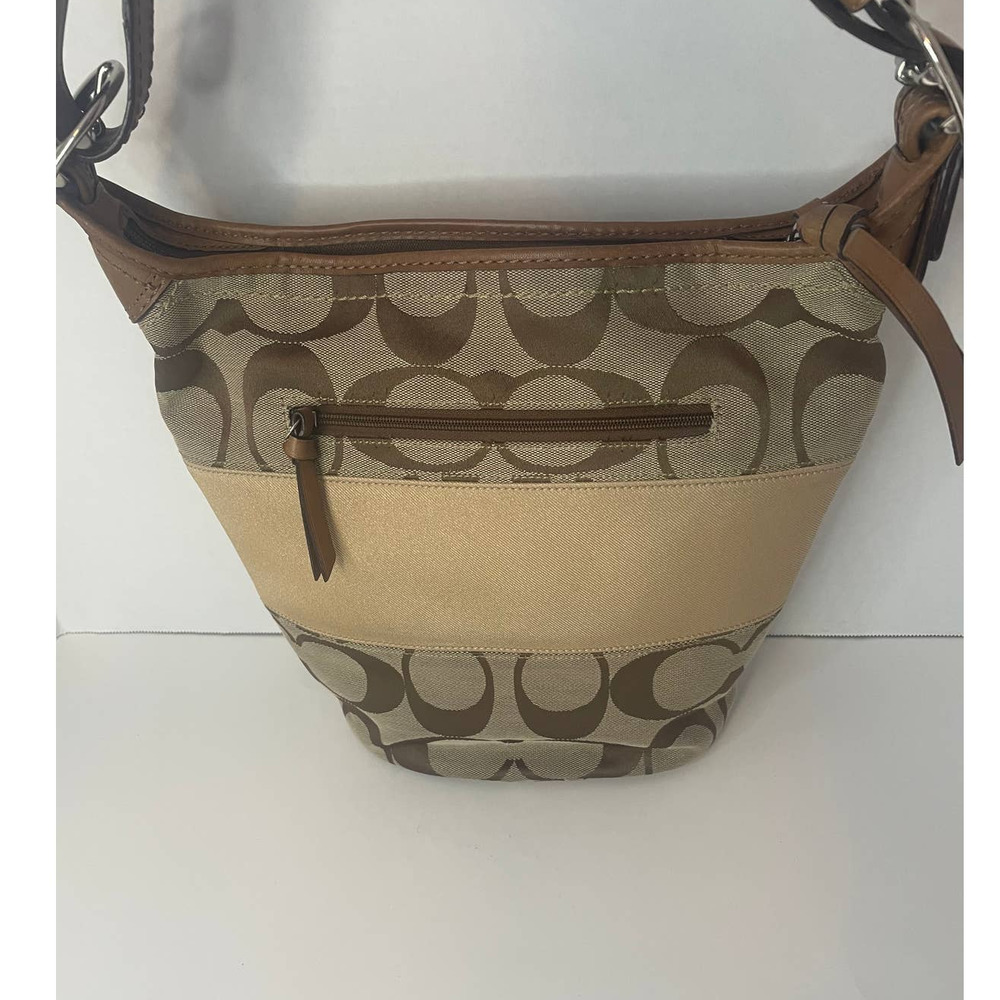 COACH Signature Rugby Duffle Bucket Bag 13362 - Picture 7 of 10